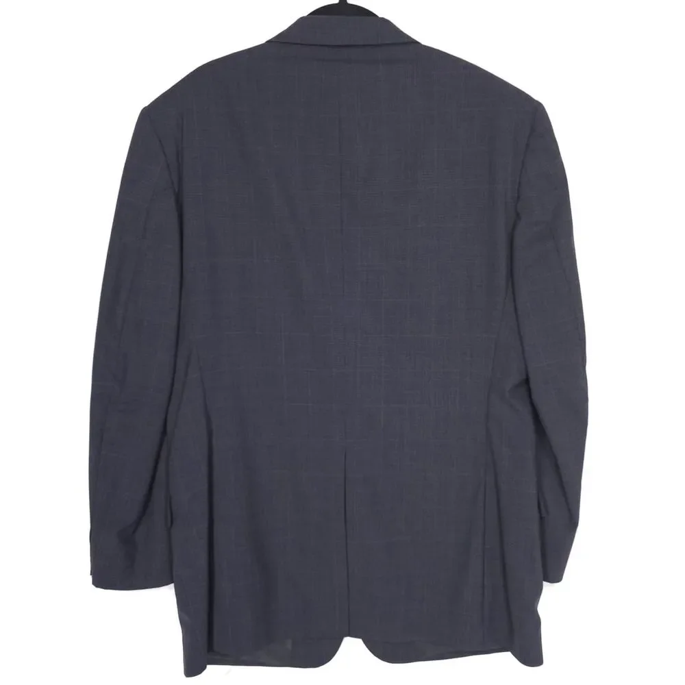 BROOKS BROTHERS 100% Wool‎ Blazer Sport Coat Navy Check Men’s 42R USA MADE ACTWU